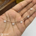 Silver Rose Gold Flower Spark Chram Bracelet