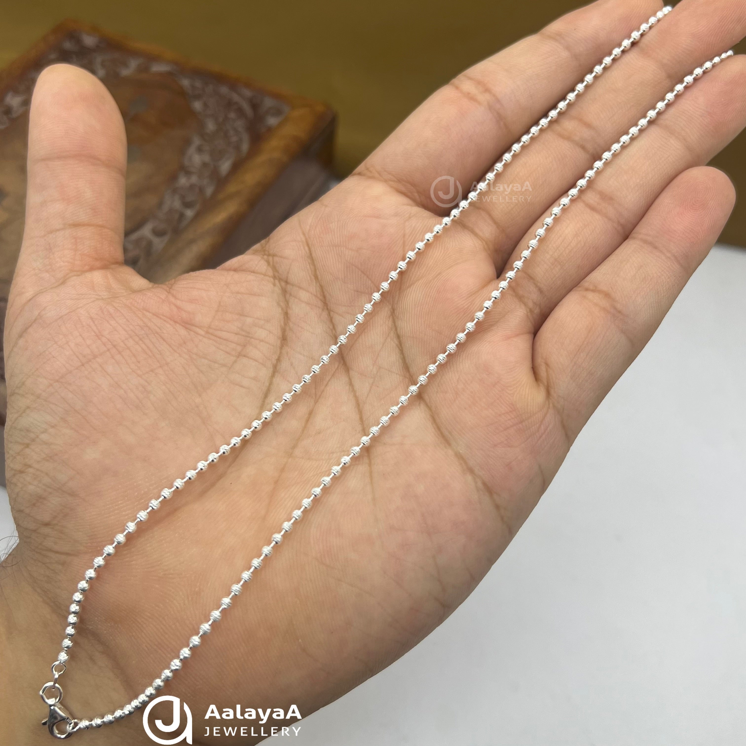 Silver Tiny Beads Anklet