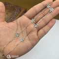 Silver Mint Petal Anklet
