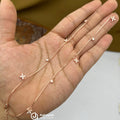 Silver Rose Gold Crystal Butterfly Anklet