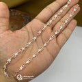 Silver Rose Gold Hexa Glow Anklet