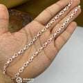 Silver Rose Gold Circle Bloom Anklet