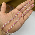 Silver Rose Gold Floral Anklet