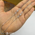 Silver Love Loop Anklet