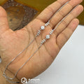 Silver Moon Leaf Anklet