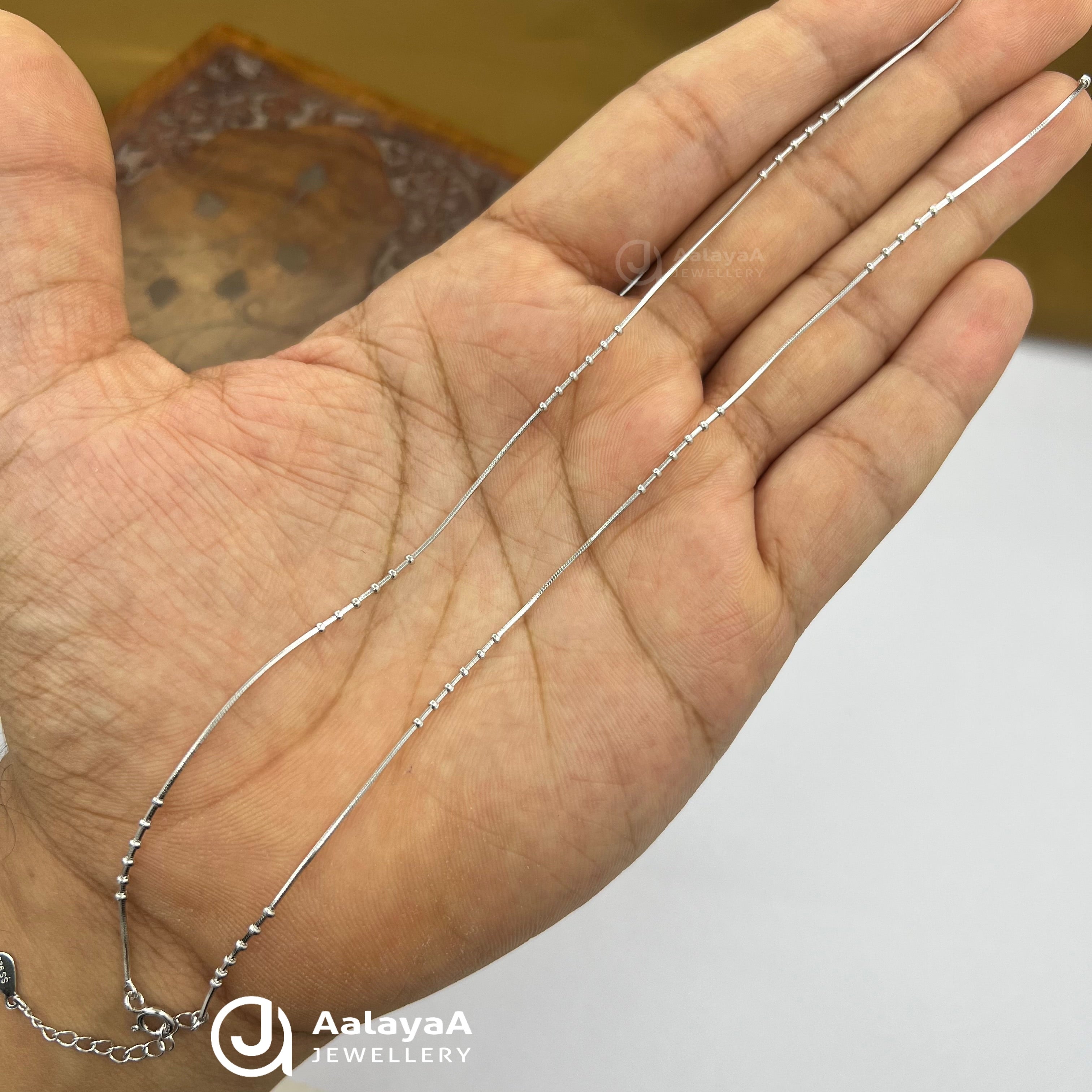 Silver SixBoll Anklet