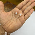 Silver RoseGold Cube Pink Anklet