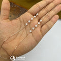 Silver RoseGold FiveStar Anklet