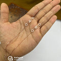 Silver RoseGold Infinity Love Anklet