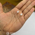 Silver RoseGold SnowDrop Anklet