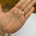 Silver RoseGold Aurora Halo Anklet