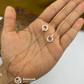 Silver RoseGold Moon Orbit Anklet