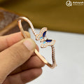 Silver Rose Gold Celestial Butterfly Kada