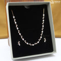 Silver Rose Gold Blossom Vine Necklace Set