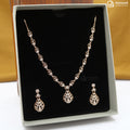 Silver Rose Gold Majesty Necklace Set