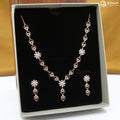Silver Rose Gold Nature's Spark Necklace Set
