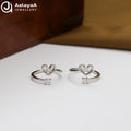 Silver Eternal Heart Toe Ring