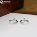 Silver Elara Leaf Toe Ring