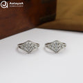 Silver Diamond Spark Toe Ring