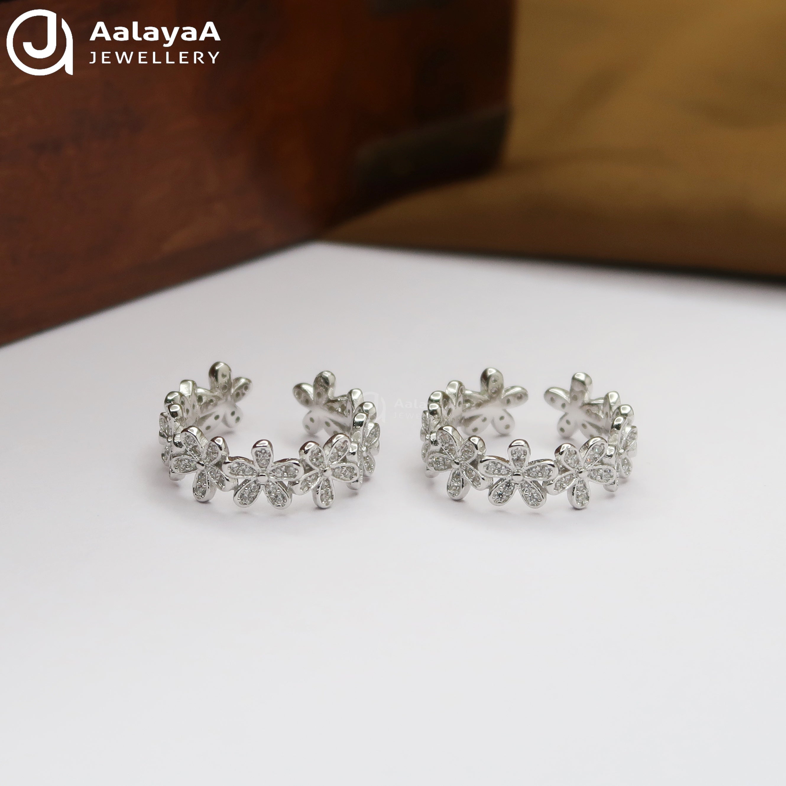 Silver Blossom Toe Ring