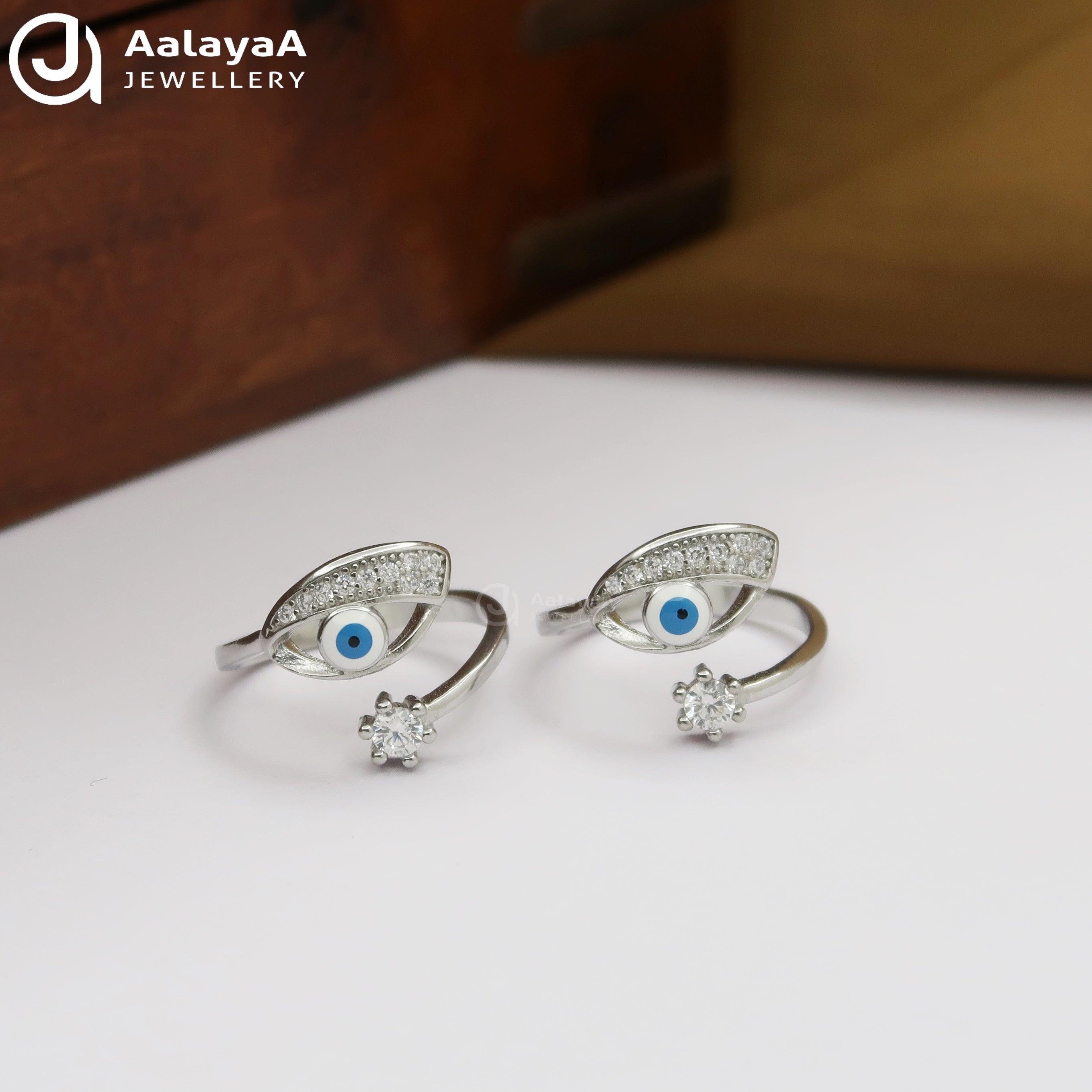 Silver Mystic Nazar Toe Ring