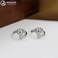 Silver Mystic Eye Sparkle Toe Ring