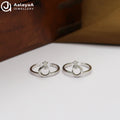 Silver Crown Moon Toe Ring