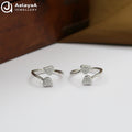 Silver Heart to Heart Toe Ring