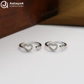 Silver Forever Heart Toe Ring