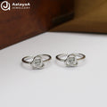 Silver Twilight Twist Toe Ring