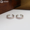 Silver Pink Mist Band Toe Ring