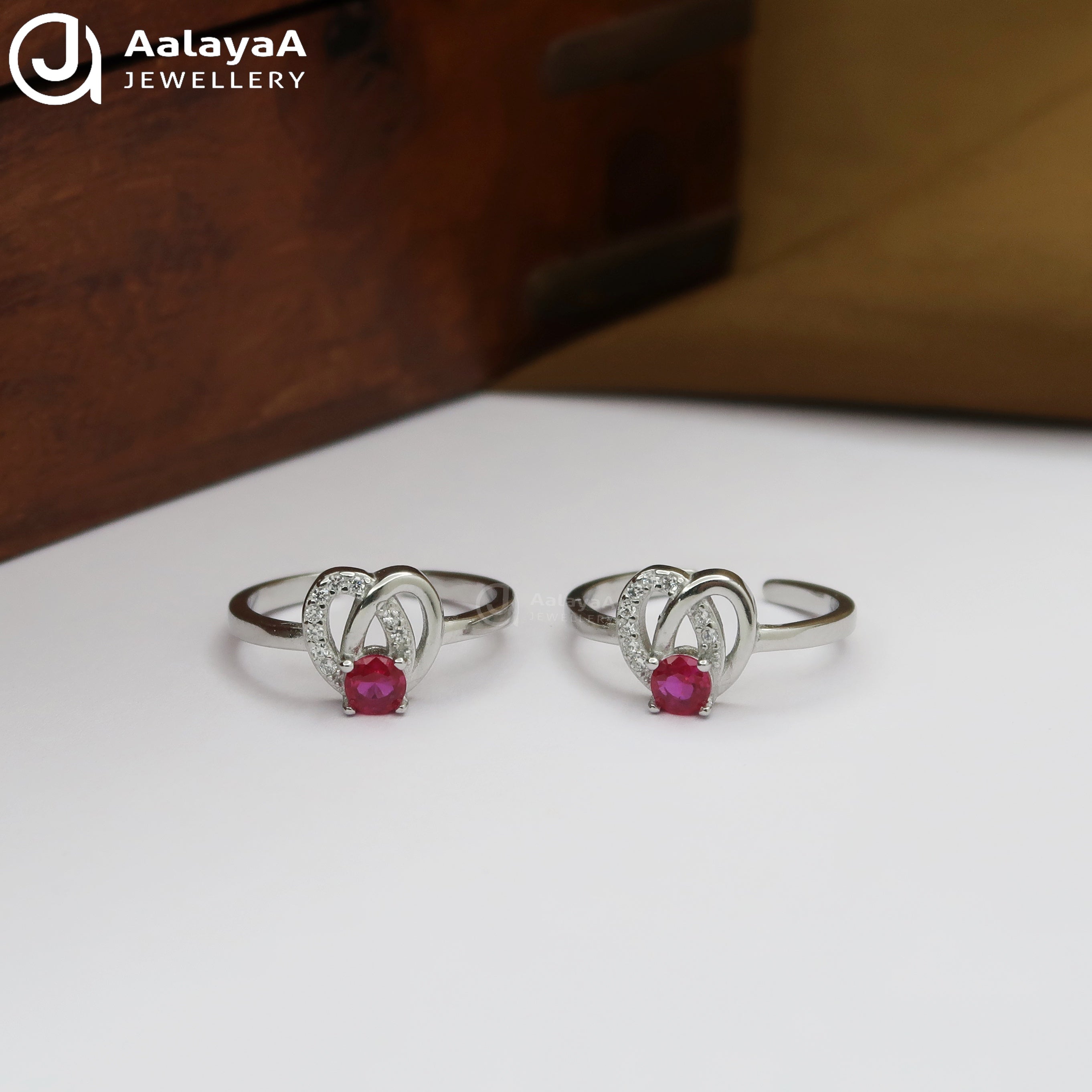 Silver Cherry Leaf Toe Ring