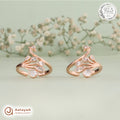 Silver Rosegold Peacock Grace Toe Ring
