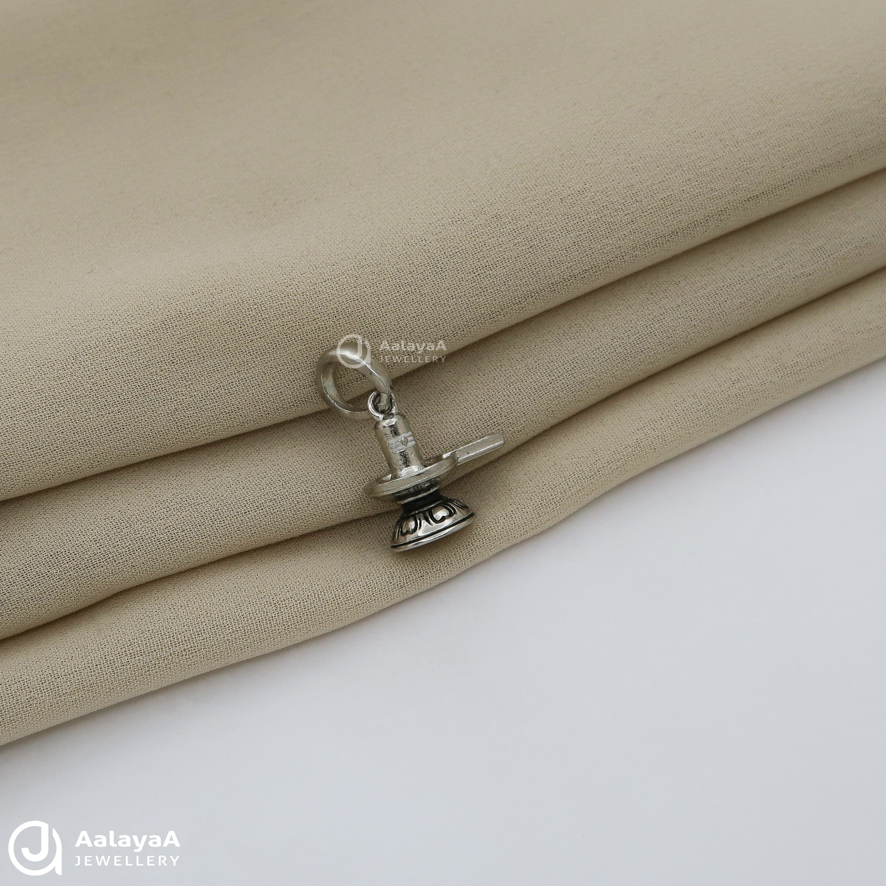 Oxidised Silver Shiv Lingam Pendant